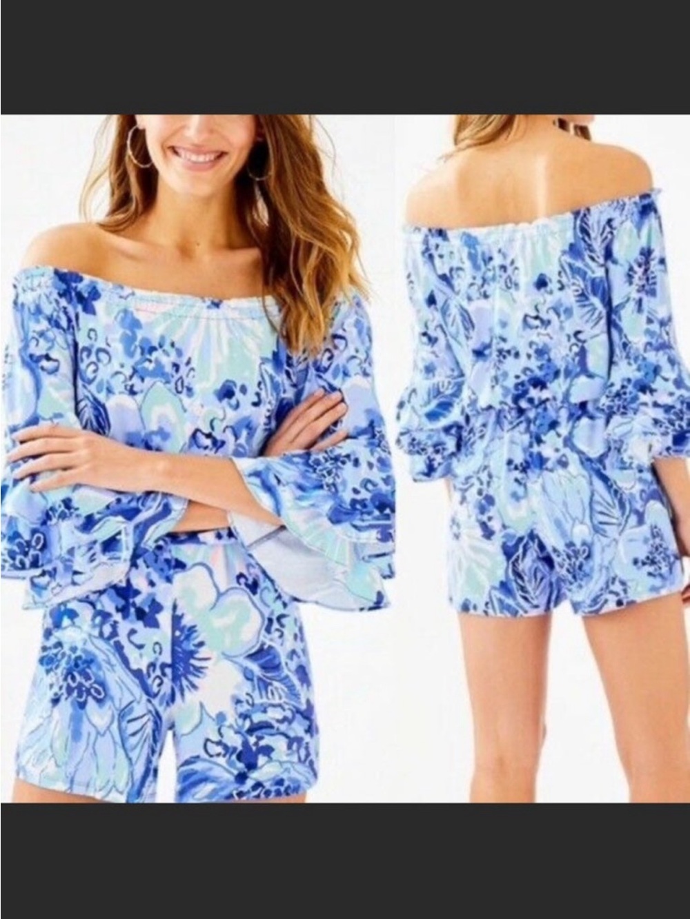 Lilly Pulitzer Calla off the shoulder romper